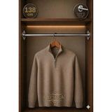 mobilyap Premium - Dolap Içi Yuvarlak Krom Askı Borusu Daire ( Askı Borusu + Flanş + Vida) - 1.kalite (138 Cm) - Metalik Gri