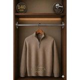 mobilyap Premium - Dolap Içi Yuvarlak Krom Askı Borusu Daire ( Askı Borusu + Flanş + Vida) - 1.kalite (140 Cm) - Metalik Gri