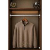 mobilyap Premium - Dolap Içi Yuvarlak Krom Askı Borusu Daire ( Askı Borusu + Flanş + Vida) - 1.kalite (142 Cm) - Metalik Gri