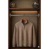 mobilyap Premium - Dolap Içi Yuvarlak Krom Askı Borusu Daire ( Askı Borusu + Flanş + Vida) - 1.kalite (42 Cm) - Metalik Gri