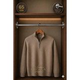 mobilyap Premium - Dolap Içi Yuvarlak Krom Askı Borusu Daire ( Askı Borusu + Flanş + Vida) - 1.kalite (65 Cm) - Metalik Gri