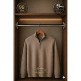 mobilyap Premium - Dolap Içi Yuvarlak Krom Askı Borusu Daire ( Askı Borusu + Flanş + Vida) - 1.kalite (99 Cm) - Metalik Gri