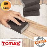 mobilyap Tomax 80 Sünger Zımpara Ahşap Mobilya Çik Metal Tencere Tava Hobi Takoz Zımparası Islak Kuru - 80 Kum