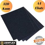 mobilyap Zenflex - 320 Kum Kağıt Zımpara Su Zımparası Sarı Leke Banyo Mutfak 1.kalite Sulu Kuru Yüzey - Siyah