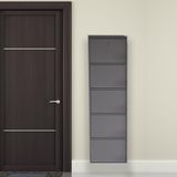 Mobilyapratik Antrasit Kilitli Metal Ayakkabılık Mac5 - 5 Kapaklı - 50X15x169 H