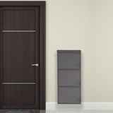 Mobilyapratik Antrasit Metal Ayakkabılık Mac3 - 3 Kapaklı - 50X15x103 H