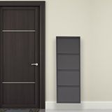 Mobilyapratik Antrasit Metal Ayakkabılık Mac4 - 4 Kapaklı - 50x15x136 H Antrasit-Gri