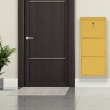 Mobilyapratik Sarı Kilitli Metal Ayakkabılık Mac3 - 3 Kapaklı - 50X15x103 H