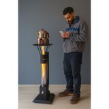 Mobimod House Füze Pelet Soba YAKIT VE ZAMAN AYARLI VE TEPSİLİ TEKERLİ , Kestane Çay kahve Pişir 100 CM