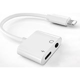 Mobitell Lightning 2 In 1 Şarj ve Kulaklık Dönüştürücü 3.5mm Jack Beyaz