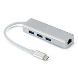Mobitell Type-c To 3x Usb Hub Ve Gigabit Ethernet Adaptör