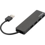 Mobitell USB To 4 Port USB 3.0 Hub Çevirici Çoklayıcı Adaptör - Siyah