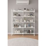 Mobitopya B.D Nilamu 150 cm Kitaplık / Metal Aksamlı / Açık Raf / Organizer / Ofis / Ev / 5 Raflı Kitaplık - Beyaz