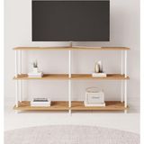 Mobitopya Çevir Kur 150 Cm Atlantik Çam B.d Raflı Tv Sehpası, Tv Ünitesi 150*75*29 Cm