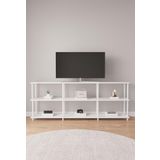 Mobitopya Çevir Kur 200 Cm Beyaz B.d Raflı Tv Sehpası, Tv Ünitesi 200*71*29 Cm