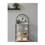 Mobitopya Çevir Kur – Atlantik Çam- 4 Raflı Kahve Köşesi Dolabı | Mutfak Düzenleyici, Stand, 71x167x35 Cm”