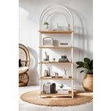 Mobitopya Çevir Kur Atlantik Çam Bohem Kitaplık | Çok Amaçlı, 5 Raflı, Dekoratif Dolap 199x71x29 Cm