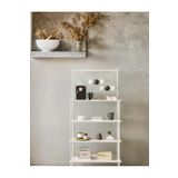 Mobitopya Çevir Kur – Beyaz- 4 Raflı Kahve Köşesi Dolabı | Mutfak Düzenleyici, Stand, 71x167x35 Cm