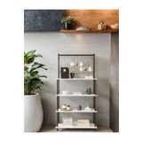 Mobitopya Çevir Kur Beyaz, 4 Raflı Kahve Köşesi Dolabı, Mutfak Standı, Mutfak Düzenleyici 71*167*35 Cm