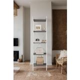 Mobitopya Nilamu Antrasit 45 Cm Kitaplık, Metal Aksamlı, Organizer, Ofis, 45*170*34 Cm