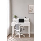 MOBİX HOME MK78 Metal Ayaklı Çalışma Masası Çekmeceli Beyaz Genişlik 90 Cm