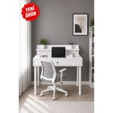 MOBİX HOME MK99 Metal Ayaklı Çalışma Masası Çekmeceli Beyaz 90 cm