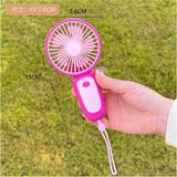 Mobixa LED Ekranlı Şarjlı Mini Taşınabilir El Fanı Programlanabilir LED Ekran USB Fan, Pembe