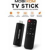 Mobixom Android Tv Stick 4K Ultra Hd Wifi Smart Tv Stick Kumandalı HDMI Medya Oynatıcı - siyah