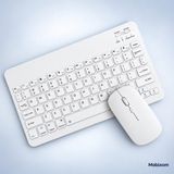 Mobixom Bluetooth Klavye Mouse Seti – Kablosuz, Ince ve Taşınabilir Tasarım – Tablet, Telefon ve Bilgisayar Uyumlu - Beyaz