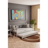 MOBLAY Larissa Yavrulu Daybed Sedir Karyola Beyaz