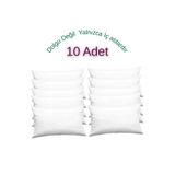Mobpazar 10 Adet Yastık İç Kılıfı | 50x70 cm Fermuarlı 10'li Yastık Iç Astarı Seti - Tela Kumaş