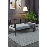 Mobpazar Doruk, Daybed, Metal Karyola, Sedir Karyola, 90X190 Cm, Siyah Renk