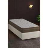 Mobpazar Flora (21cm) Full Ortopedik Lux Bamboo Yaylı Yatak, Çift Taraflı Kullanım, Yüksek Kalite 90x200 cm - 90 x 200 cm