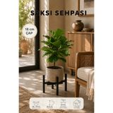 Mobpazar Saksı Sehpası Dekoratif Metal Çiçek Standı Paslanmaz 18 cm Saksılık