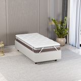 Mobpazar Serap Yatak Pedi Full Ortopedik 110 x 190 cm Örme Kumaşlı Nefes Alan Yapı ile Konforlu Uyku - Beyaz