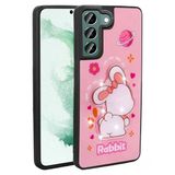 Moby Shop Galaxy S22 Kılıf Parlak Simli Ve Şirin Hayvan Figürlü Whimsy Premium Silikon Kapak