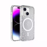 Moby Shop İphone 15 Kılıf Şeffaf Simli Ve Magsafe Özellikli Şık Dazzle Premium Sert Silikon Kapak