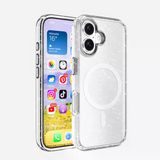 Moby Shop İphone 16 Plus Kılıf Şeffaf Simli Ve Magsafe Özellikli Şık Dazzle Premium Sert Silikon Kapak