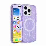 Moby Shop İphone 16 Pro Kılıf Şeffaf Simli Ve Magsafe Özellikli Şık Dazzle Premium Sert Silikon Kapak