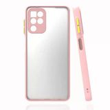 Moby Shop Samsung Galaxy M32 Kılıf Kenarları Renkli Arkası Mat Rexa Premium Silikon Kapak