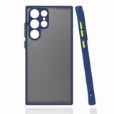 Moby Shop Samsung Galaxy S22 Ultra Kılıf Kenarları Renkli Arkası Mat Rexa Premium Silikon Kapak
