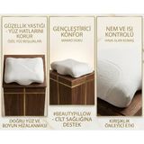 Mobyat Boyun Düzleşmesi Destekli Ortopedik Güzellik Yastığı Ortopedik Visco Yastık - 40 x 55 cm - Beyaz