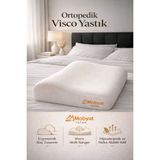 Mobyat Ortopedia Boyun Düzleşmesine Destekli Ortopedik Visco Yastık - 40 x 50 cm - Beyaz
