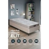 Mobyat Ultra Full Ortopedik Elit Sünger Yatak Yavrulu Yatak Ranza Yatağı Misafir Yatağı Dayanıklı Konforlu Yer Yatağı (80x200) - Beyaz - Kahve - 80 x 200 cm