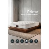 Mobyat Ultra Full Ortopedik Pedli Tavşan Tüyü Kumaş Bel ve Sırt Destekli Prime Pelüş Yatak (Beyaz) - 120 × 200 cm