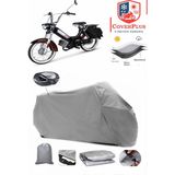 Mobylette Bionik 52 Branda Gri Arka Çanta Uyumlu(Topcase) Motosiket Brandası Motor Örtüsü Çadır Su Geçirmez Motosiklet Kılıfı Motor Brandası,lastikli,taşıma Torbalı