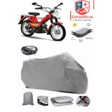 Mobylette Super 52 Branda Gri Arka Çanta Uyumlu(Topcase) Motosiket Brandası Motor Örtüsü Çadır Su Geçirmez Motosiklet Kılıfı Motor Brandası,lastikli,taşıma Torbalı