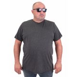 Moc Grande 11100 Büyük Beden Basic Antrasit Melanj Erkek T-shirt