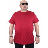 Moc Grande 11100 Büyük Beden Basic Bordo Erkek T-shirt