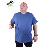 Moc Grande 11160 Büyük Beden İndigo Erkek T-shirt